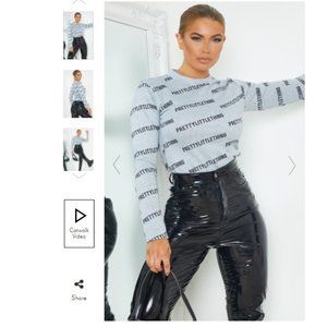 NEW! Pretty Little Thing Logo Long Sleeve - Size US 0